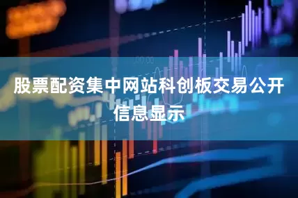 股票配资集中网站科创板交易公开信息显示